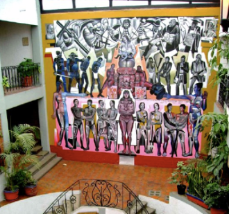 Mural de Daniel Manrique, en el Centro de Artes y Oficios Escuelita Eminiano Zapata/ Fotografía tomada de la página de la Escuelita en Facebook